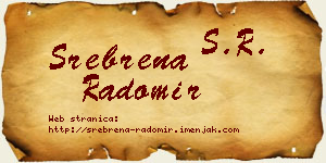 Srebrena Radomir vizit kartica